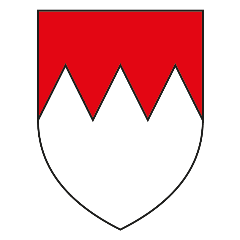 Wappen der Region Ober- Mittel- und Unterfranken - ein Rechen mit drei Zacken